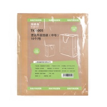 海亚森 HAIYASEN 竖式牛皮纸袋 (棉绳黄浆)中号 TK-9005 28*37*10cm 10个/包 (本色)