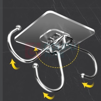 秉优 大挂钩粘钩10个装 强力无痕特大厨房浴室免打孔免钉贴门后挂衣钩 7*7cm