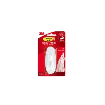 3M 无痕挂钩 大号 承重2.27kg (白色) 1个/卡 36卡/箱