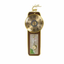 Timess 挂钟 电波钟 荷塘月色【电波自动对时】 9271CA-2 93cm