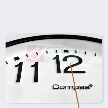 康巴丝 COMPAS 挂钟 C6439 41cm (咖木色)