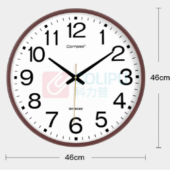 康巴丝 COMPAS 挂钟 3441A 46cm 18英寸 (橡木色)
