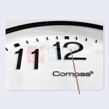 康巴丝 COMPAS 自动对时电波钟 C6439 41cm (咖木色)