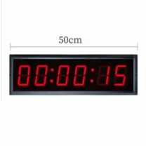 智兴 LED计时器 3英寸6位双面 电子版 3英寸6位双面 材质:塑料 尺寸:50*15.8cm 黑色 