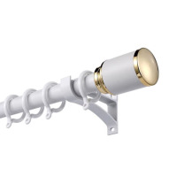 水星家纺 MERCURY 罗马杆 3900mm Φ32 带支座 拉环 装饰头 