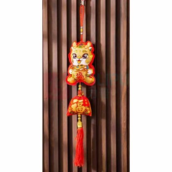 极度空间 新年春节过年乔迁装饰客厅挂饰品 (卡通龙挂钱袋)