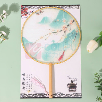 极度空间 团扇生日扇子古国古风拍照夏天女扇 半透丝