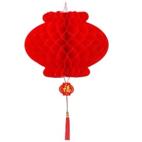 青苇 塑纸灯笼 大号35 10个装 (红色)