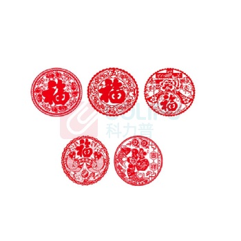 墨斗鱼 福字静电玻璃贴 20个/套 10套起发