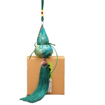 新新精艺 端午节香包香囊 葫芦型 主体4x8cm/整长38cm (绿色)