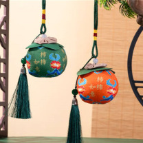 新新精艺 端午节香包 柿柿如意款 挂绳16cm,柿子6*6*5cm,流苏9cm (橙色绿色随机) 2个装