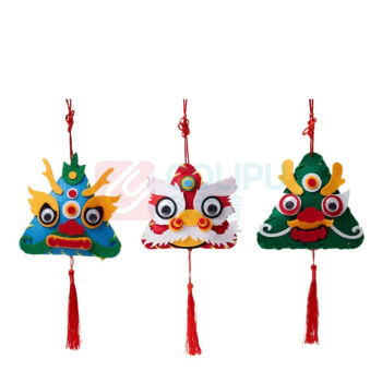 新新精艺 端午节香包香囊 红狮/青龙/蓝龙 13*30cm (红蓝绿黄颜色随机) 3个装