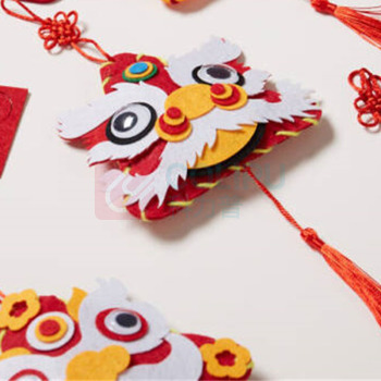 新新精艺 端午节香包香囊 红狮/青龙/蓝龙 13*30cm (红蓝绿黄颜色随机) 3个装