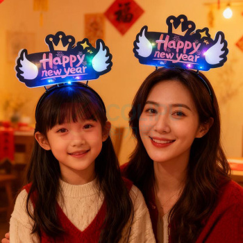 欧妮姿 新年装饰发光发箍单个装 Happy New Year