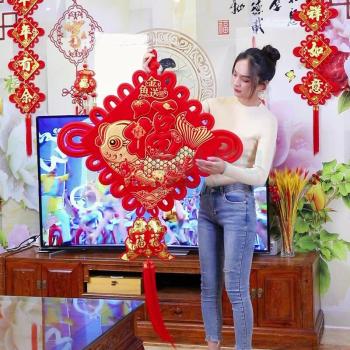 京舟源 中国结挂件 30#金鱼送福双线 50*90cm