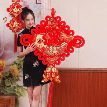 京舟源 中国结挂件 30#金鱼送福双线 50*90cm