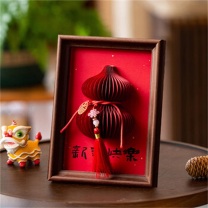 欧妮姿 新年摆件 新年快乐葫芦 (中国红)