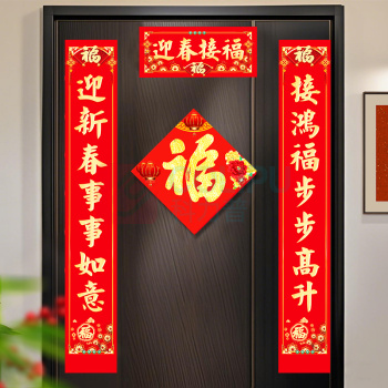 皖亭 WANTING WT-CL-004 春联大礼包(礼袋装) 对联1副+窗花1副+福字1个+红包6个+包装1个 款式随机发货