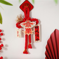 佳茉 乔迁之喜装饰入户门把手挂件万字结挂饰新居布置搬家入宅仪式用品 万字结小号/卡纸