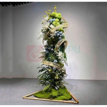 国产 旋转门摆花仿真花地景插花 2.2米