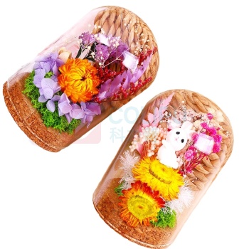 叁仟悦 玻璃罩永生花diy材料包 (款式随机)
