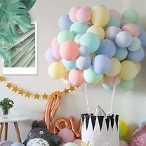 侑家良品 马卡龙生日气球装饰开业求婚表白派对布置加厚气球50只含打气筒 Y-0701 