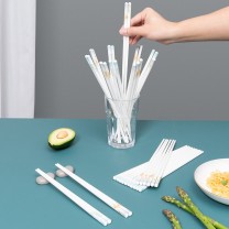 德铂 Debo 赫迪拉筷子防滑防霉耐高温十双装家用陶瓷筷子 DEP-790 长24.5cm (绿水青山色)