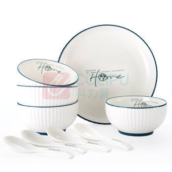 毕加索 PICASSO 《HOME》系列中餐具 P219C-AL09 4.5寸碗*4 8寸盘*1 小勺*4