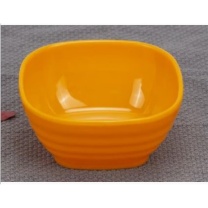 君默 四方碗 5寸 12.2*5.7cm (黄色)