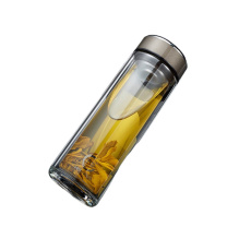 希诺 HEENOOR 双层抗菌玻璃杯XN-1937中闪银灰350mL XN-1937