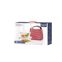 可美瑞特 婉美保鲜碗两件套 YTWMBXW/L2 圆形660ml*1+长方形680ml*1 布包随机 