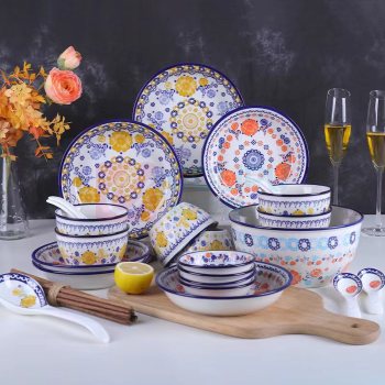 顺祥 餐具套装 S9998937 顺祥30头套装餐具 (欧堇花色)