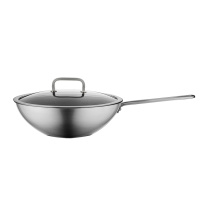 双立人 Zwilling Moment不锈钢蜂巢中式炒锅 ZW-C150 30cm 