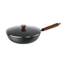 龙的 longde 无涂层精铁炒锅 LD-CM502 口径:30cm (黑色)