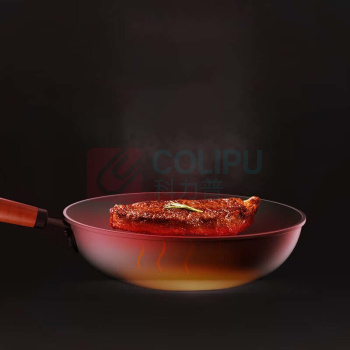龙的 longde 无涂层精铁炒锅 LD-CM502 口径:30cm (黑色)