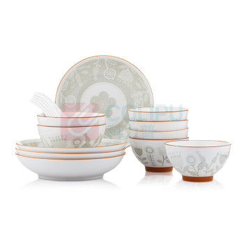 巴米乐 拾光陶瓷餐具套装 BNL-C307 16件套 