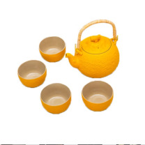 古时候 瓷器大吉(橘)大利茶具套装一壶四杯 GX006