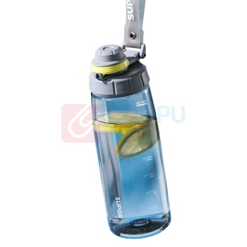 苏泊尔 SUPOR 便携男女学生夏天简约随手大容量健身运动塑料杯子 KCP75LG20 750ml (轻雾灰)