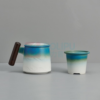 古时候 山水杯 G04 28*12*18cm 1杯+1漏+1盖 (颜色随机发货,不含厦门市)