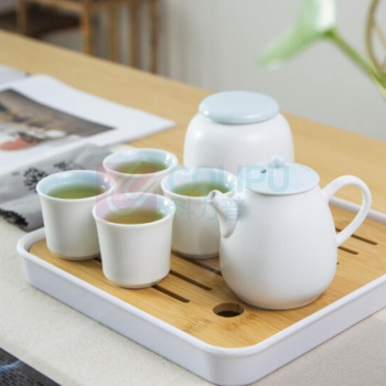 古时候 小雅A杯套装 G61 24.2*24.2*12cm 1茶壶+4茶杯+1茶叶罐+1茶盘 (不含厦门市)