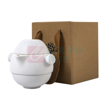 古时候 企萌韵动 企鹅杯茶具套装 G02 礼盒尺寸:11.7*11*13.6(cm) (黑色、白色) 颜色随机