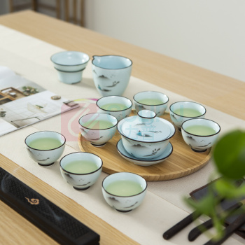 古时候 自在(大套) 功夫茶具套装 G06 礼盒尺寸:37*25*11.5cm