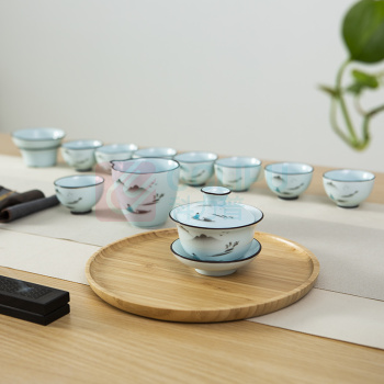古时候 自在(大套) 功夫茶具套装 G06 礼盒尺寸:37*25*11.5cm