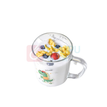 乐唯诗 玻璃杯吸管杯 【有把手】300ML(随机发) 网红款