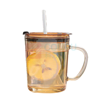 可美瑞特 缤纷一把吸管玻璃杯 单个装