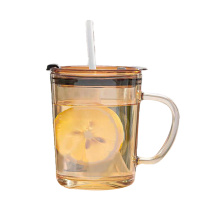 可美瑞特 缤纷一把吸管玻璃杯 单个装