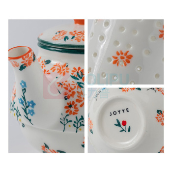 JOYYE 整套茶具旅行便捷式单人釉下手绘茶具 10033429707608 (橙色)