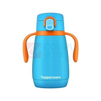 特百惠 TUPPERWARE 贝乐保温杯手柄便携式直饮杯 10058106765816 360ml (冰泉蓝)