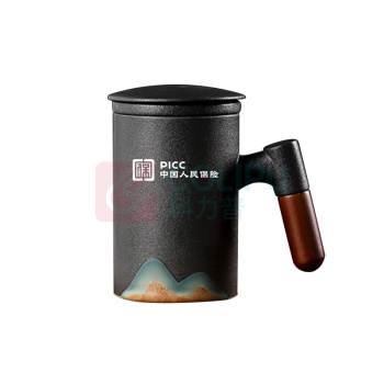五拾缘 远山木柄泡茶杯 WSY-21D02 100个起订 (黑色)