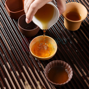 妙中阁 五色紫砂杯套盒套装宜兴原矿手工主人杯创意功夫茶具商务礼品定制 大器天成紫砂杯套盒 大器·紫砂主人杯